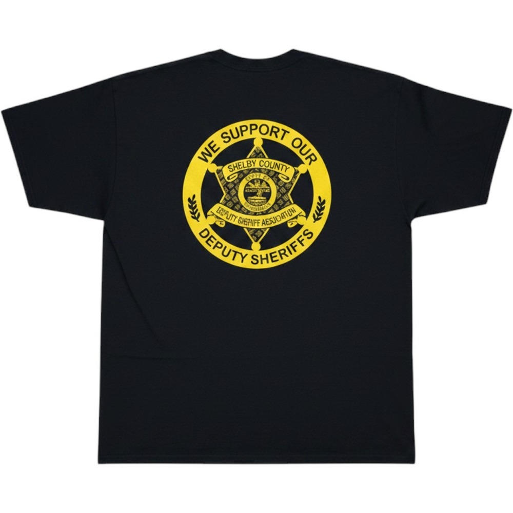 Gildan Men's Large Shelby County Deputy Sheriffs Supporter‎ T-Shirt Black